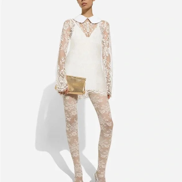 chinese dress ladies Midi Jackard dress with a Peter Pan collar – LabelRow main image 0
